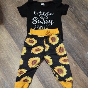 Little Miss Sassy Pants Sunflower Leggings